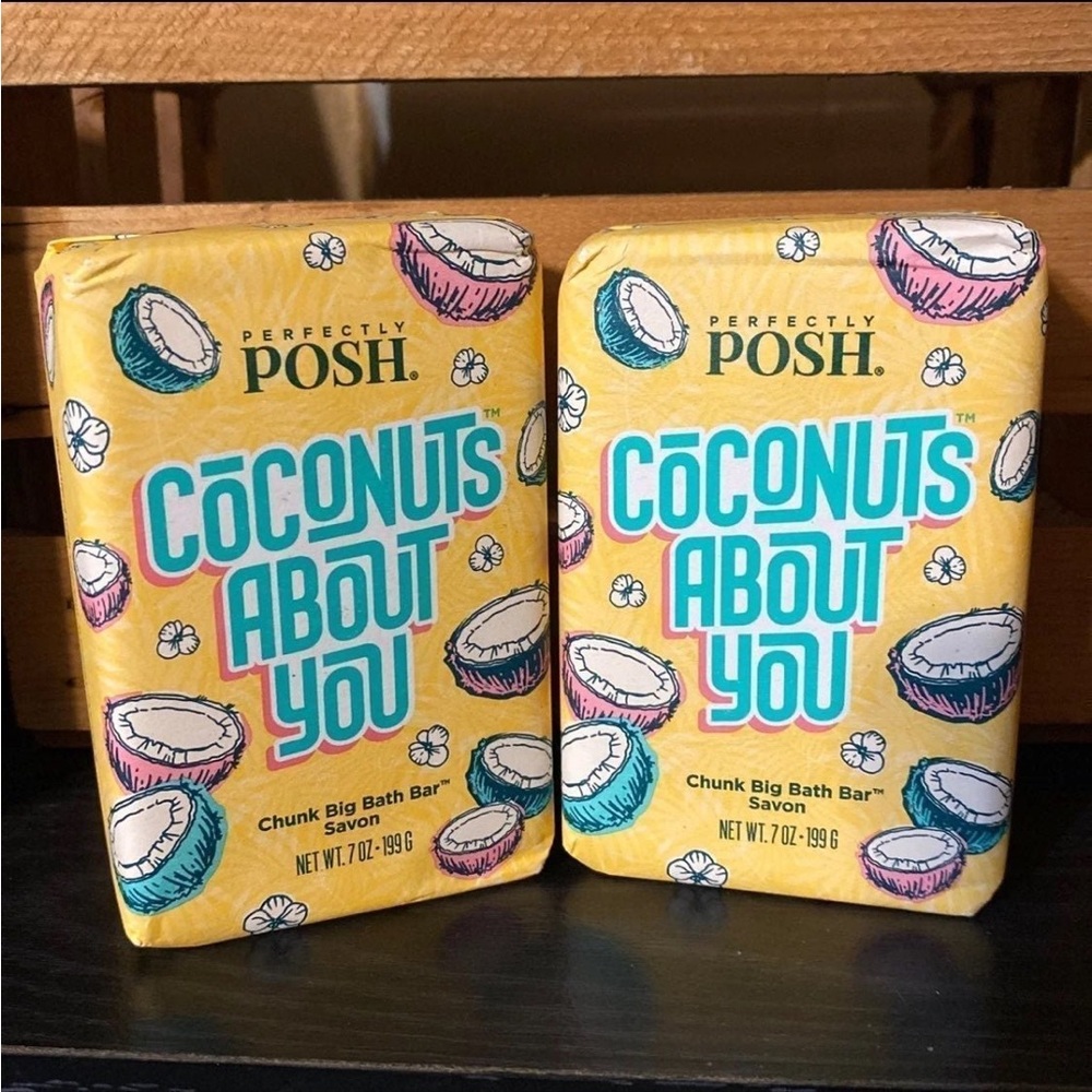 2 Perfectly Posh Coconuts About You soap chunk bars